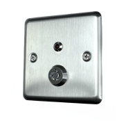 Avainkytkin AK1U,12-24VDC/ 3A ledillä ja kansisuojalla uppoasennukseen