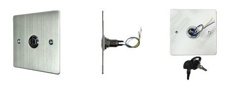 Avainkytkin AK33U, 3-asentoinen, uppoasennukseen, ruostumaton teräs