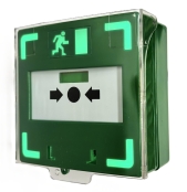 NCP-110 Ovilukon hätälaukaisupainike, ledeillä, kuitattava (ilman tekstiä)