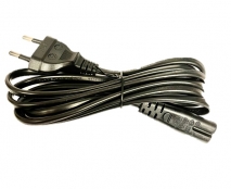 Laitejohto euro 2-napainen musta 1,5m 