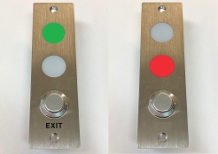 MV-250P Merkkivaloyksikkö ledeillä ja poistumispainikkeella, pinta-asennukseen