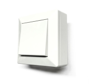 PP-100 Poistumispainike pinta-asennukseen kokopeitelevyllä valkoinen