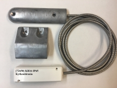 DCF102 Nosto-oven magneettikosketin, avautuva, 2m kaapeli+johtosuojus, kosketinväli 50mm